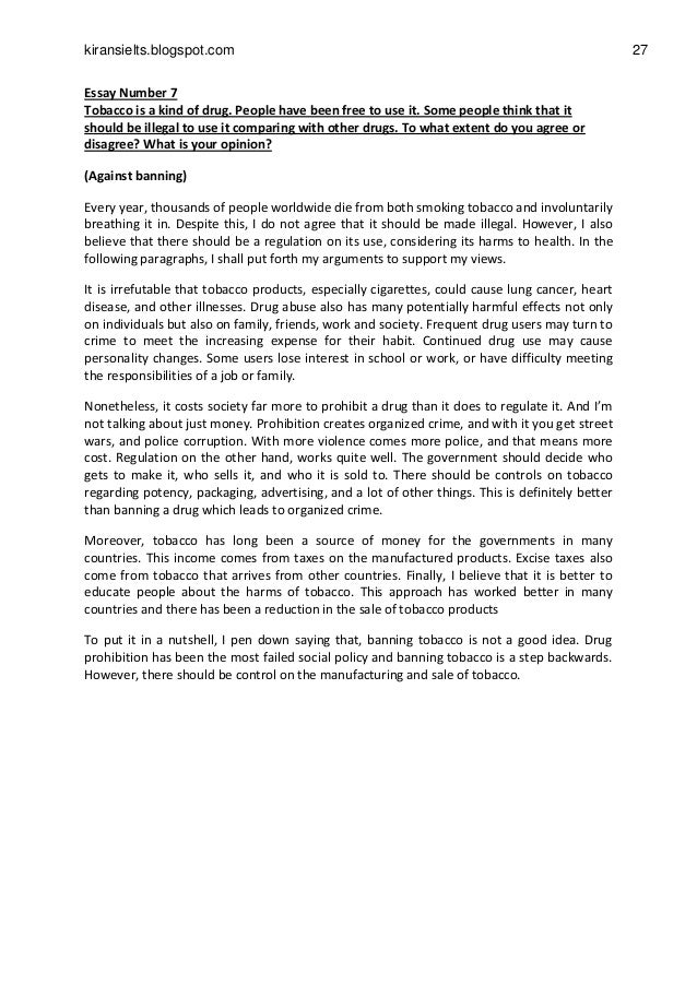 Should smoking be banned essay